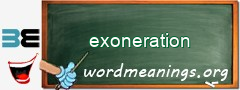 WordMeaning blackboard for exoneration